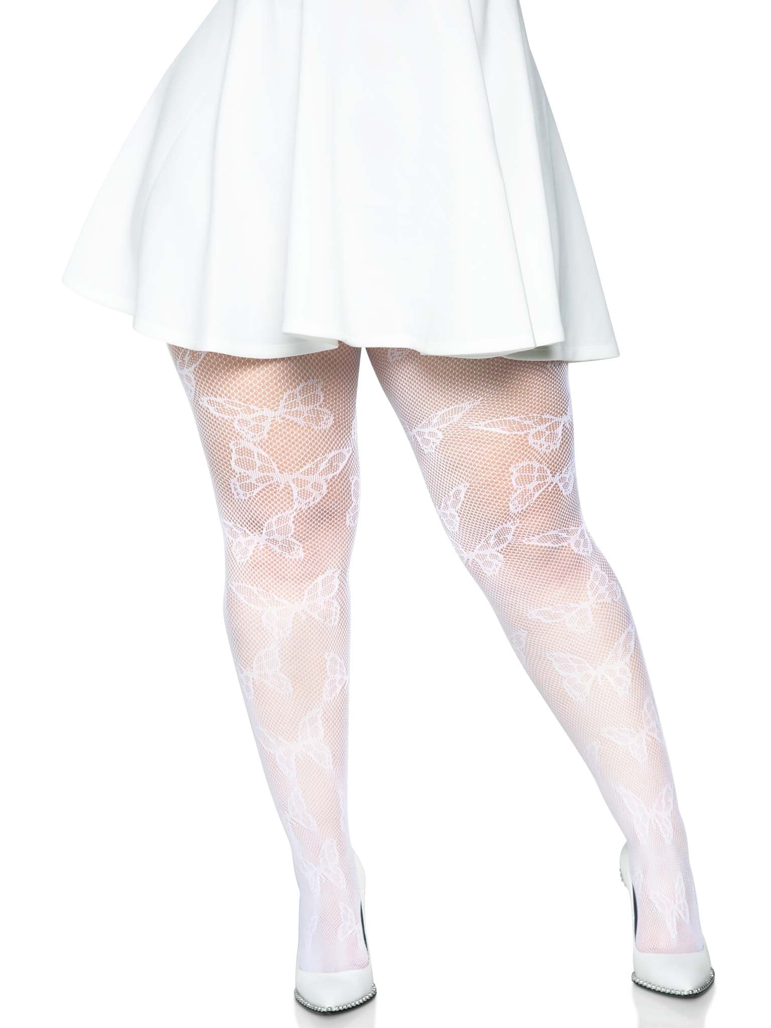 Plus Butterfly Fishnet Tights - Image 5