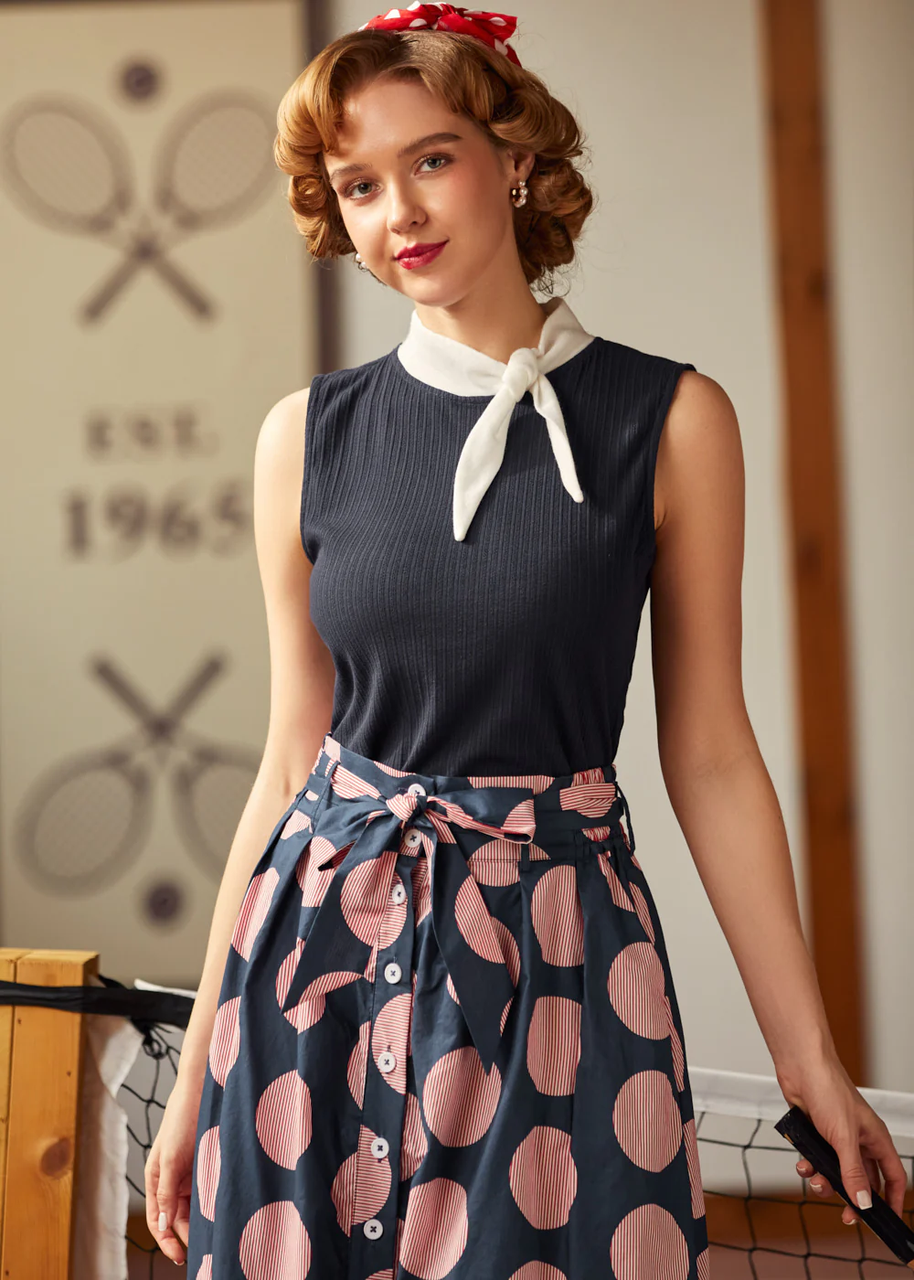 Rydell High Revisited Tie-Neck Top