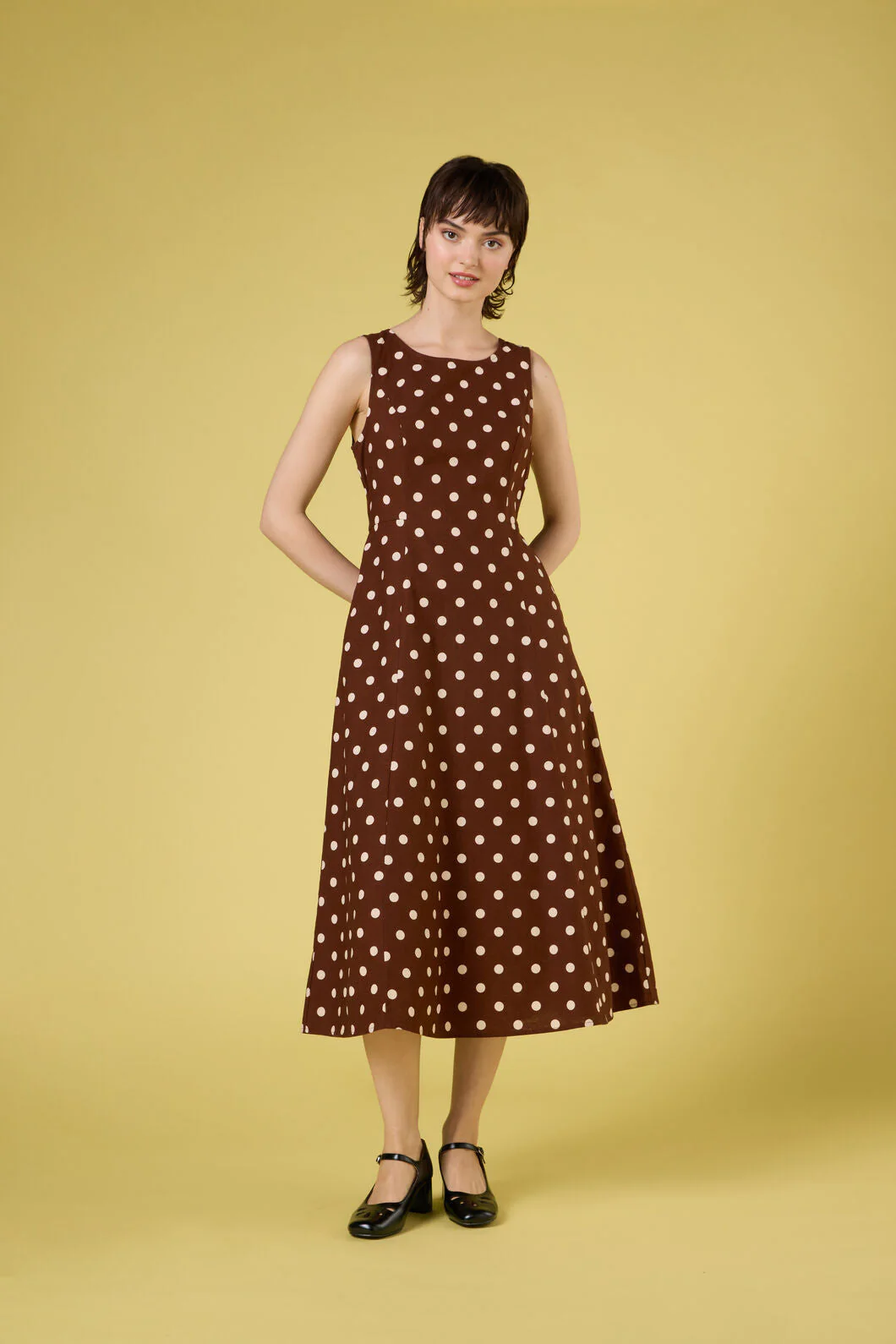Polka Dot Midi Dress - Image 5