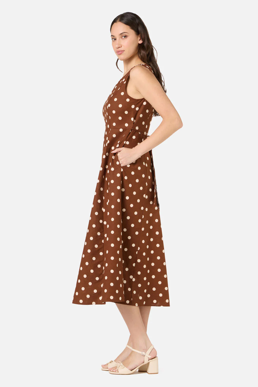 Polka Dot Midi Dress - Image 7