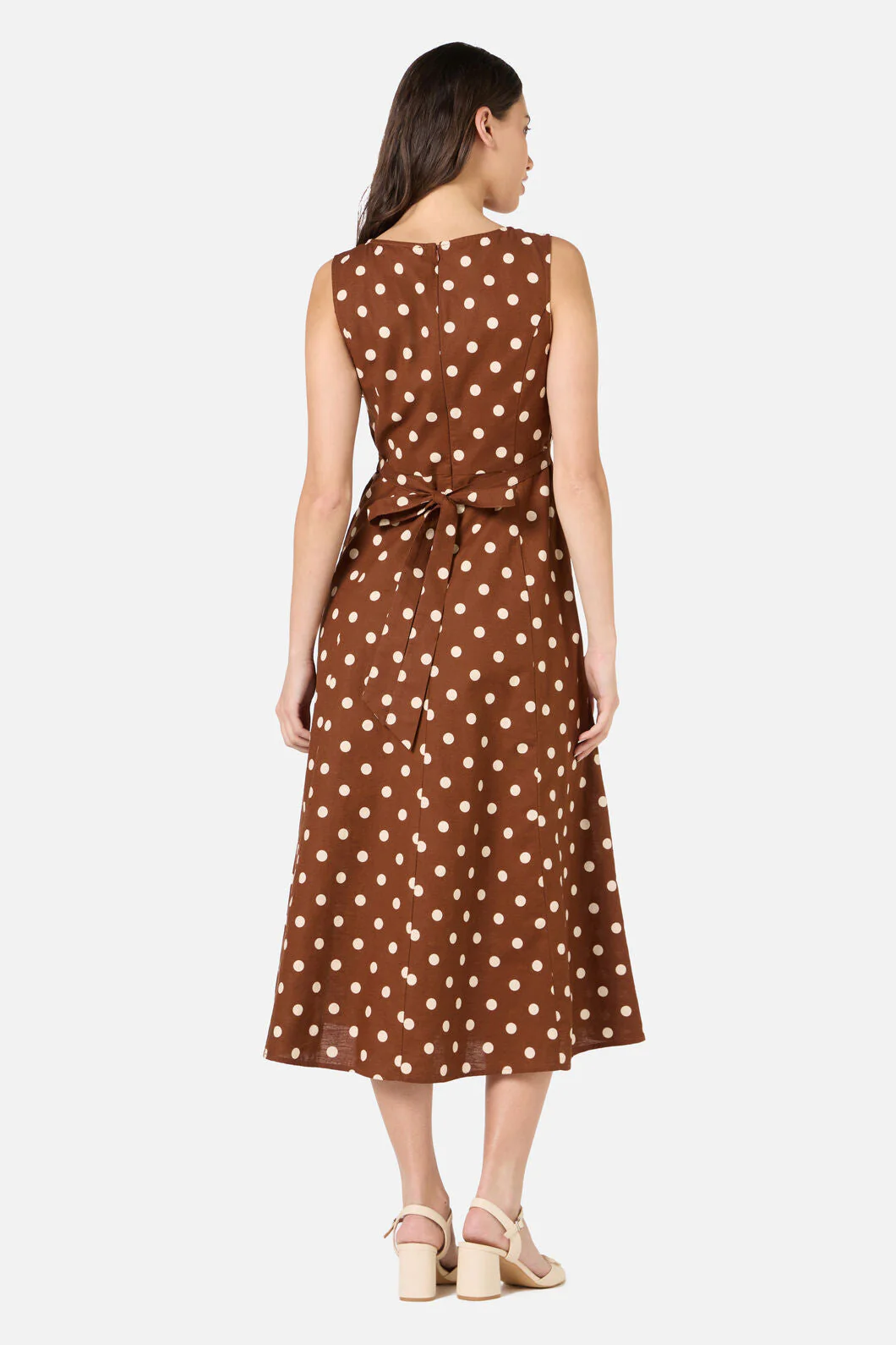 Polka Dot Midi Dress - Image 8