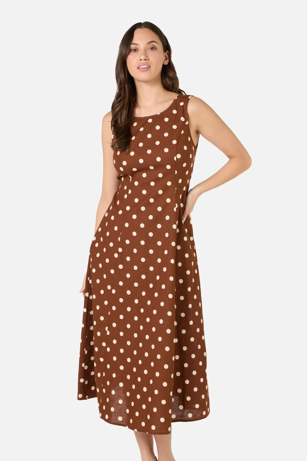 Polka Dot Midi Dress - Image 9