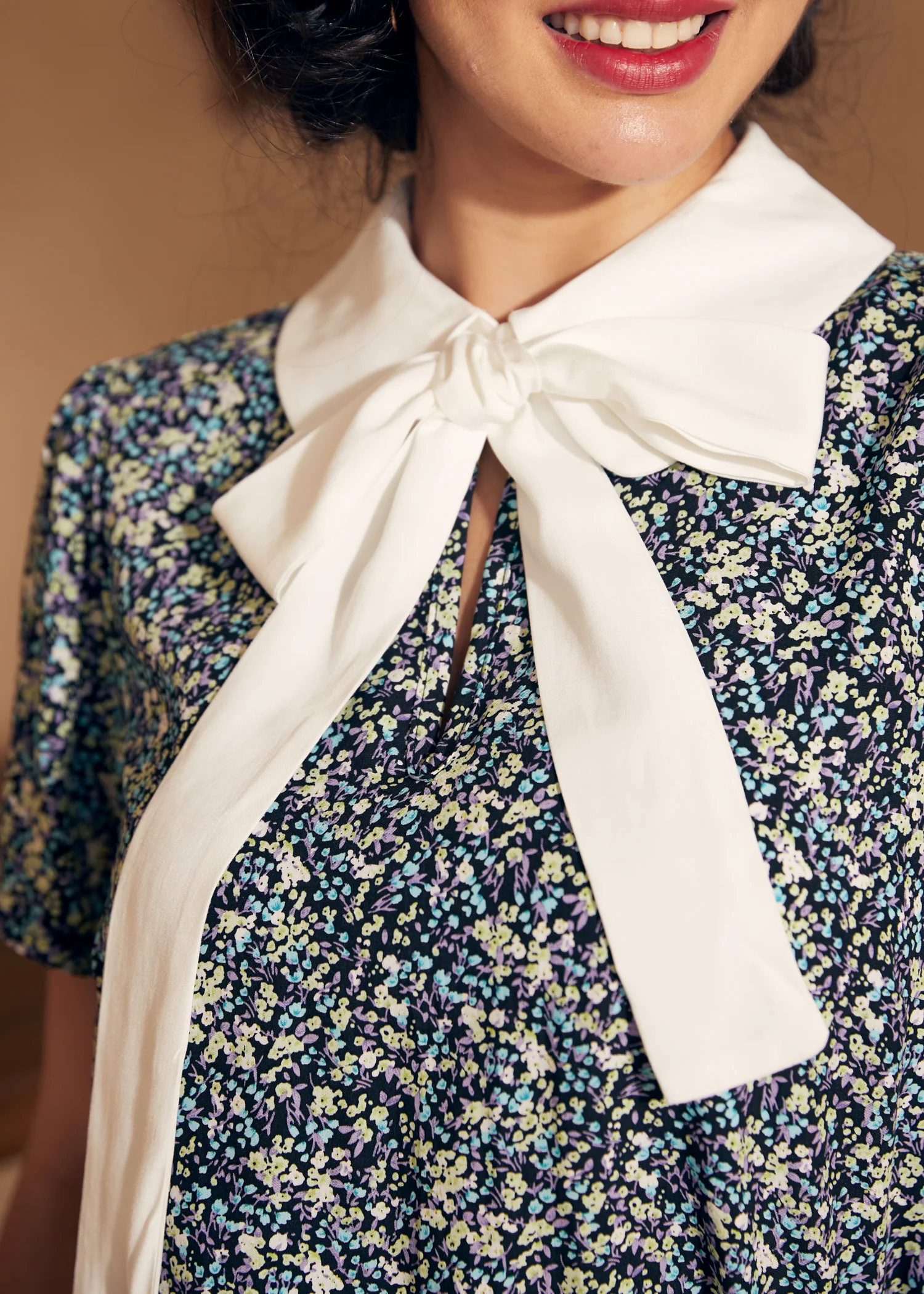 Positive First Impressions Tie-Neck Blouse - Image 2