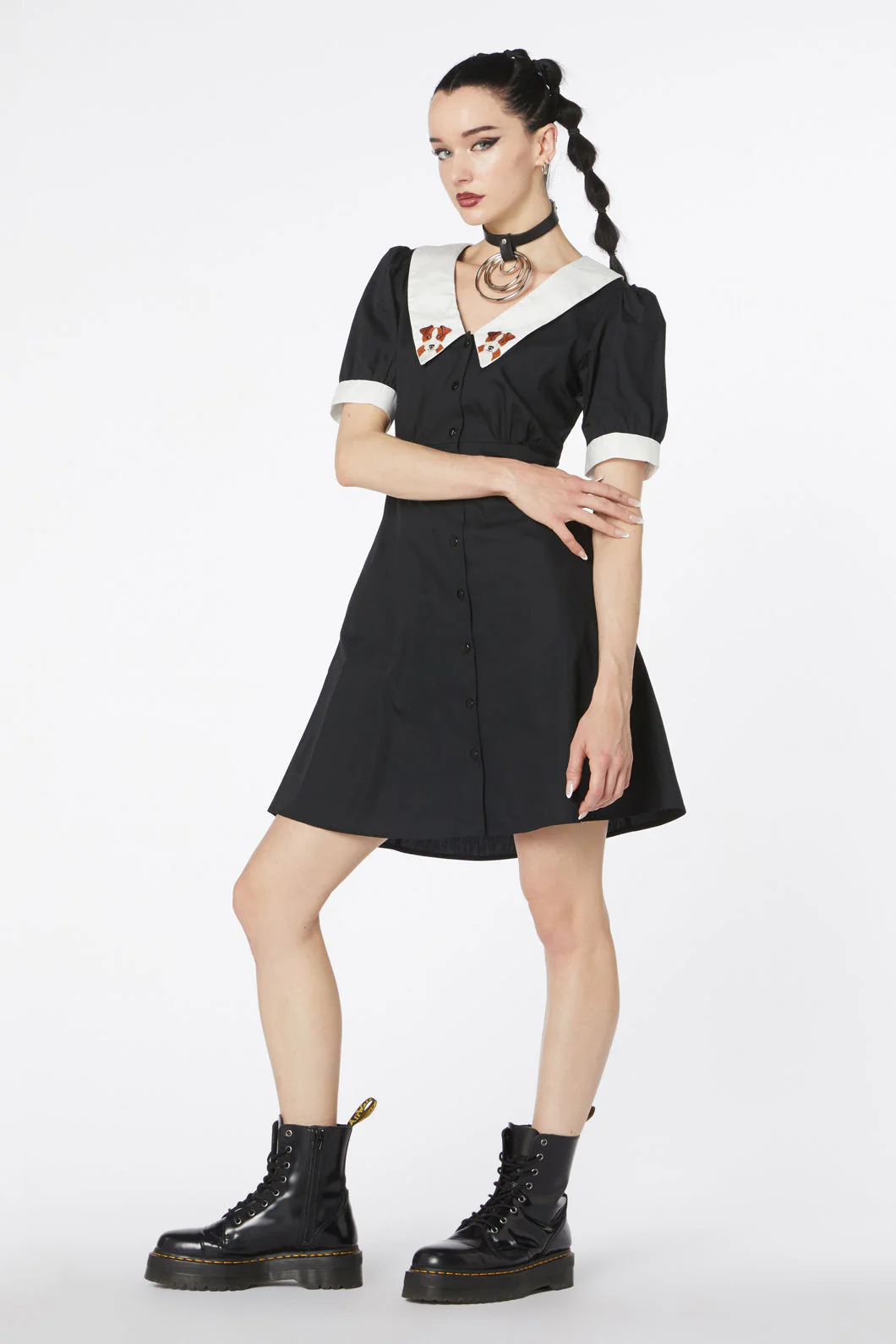 Puppy Embroidery Dress - Image 4