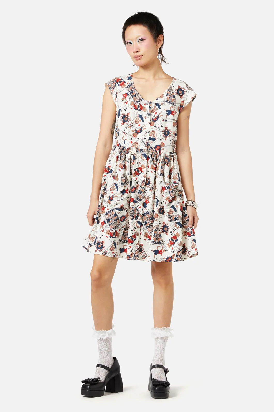 Queen Of Cats Print Dress - Image 3