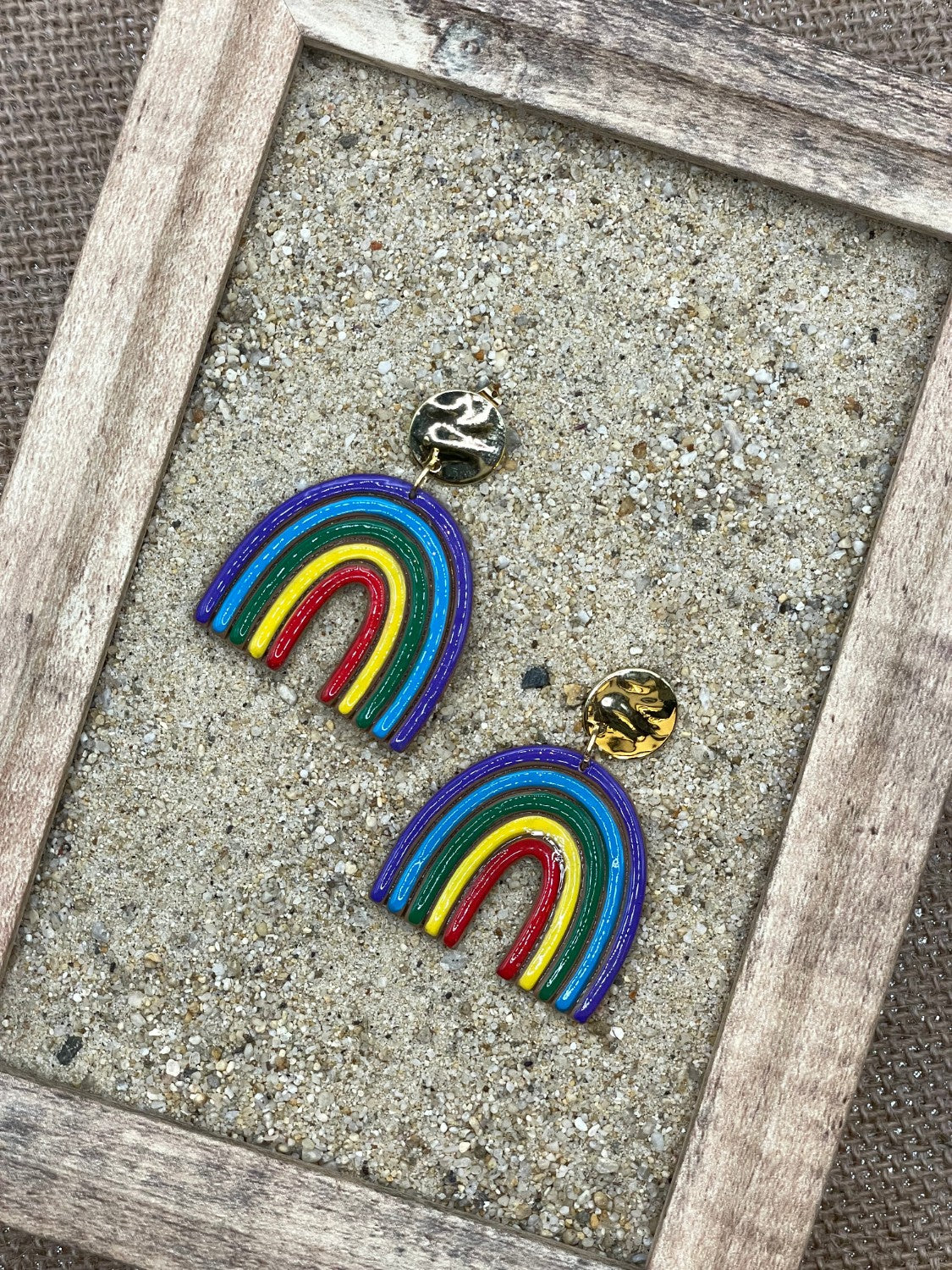 Rainbow Arch Dangly Earrings - Image 3