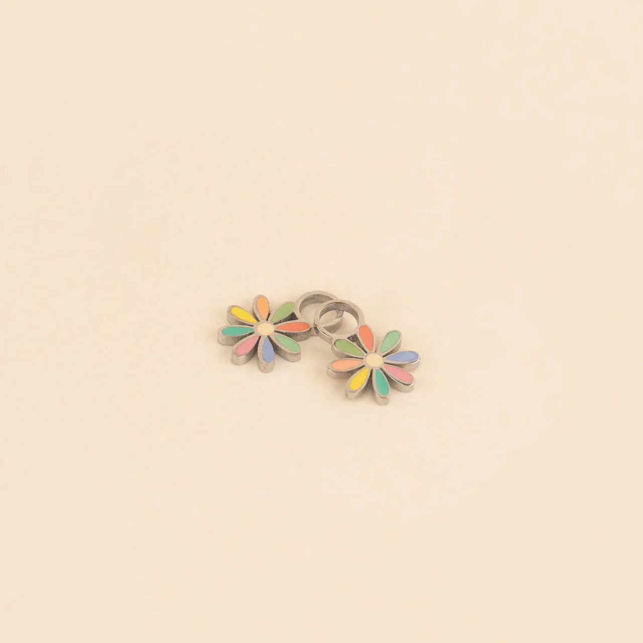 Rainbow Daisy Huggie Hoop Charms - Image 7