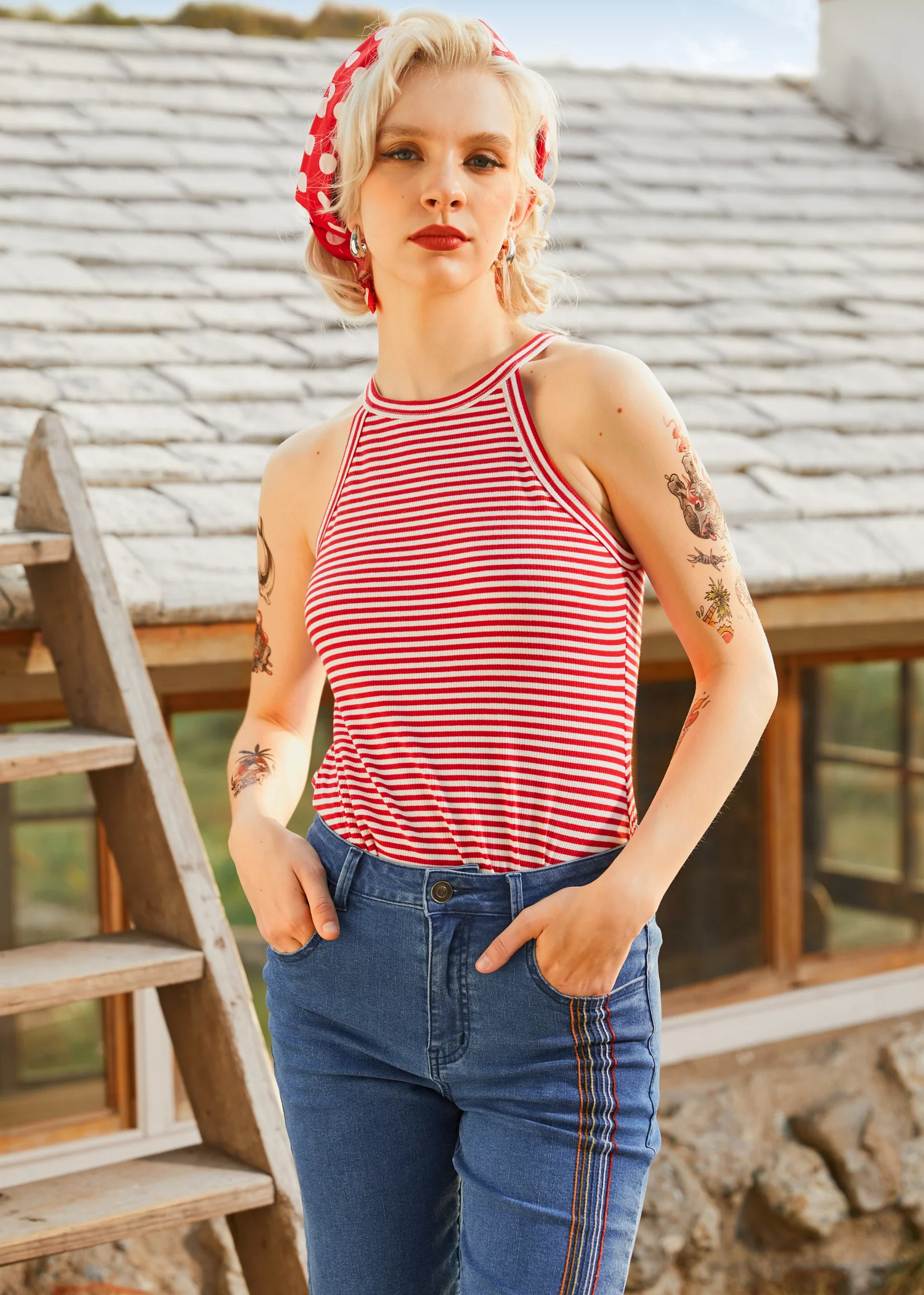Just Bloomed Bermuda Jean Shorts - Image 4