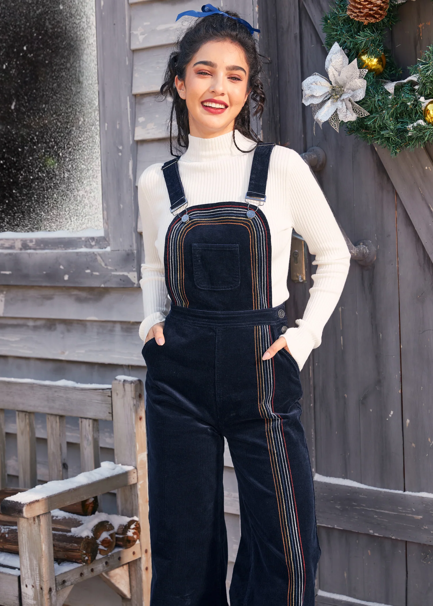 Rainbow With Me Corduroy Overalls - Image 5