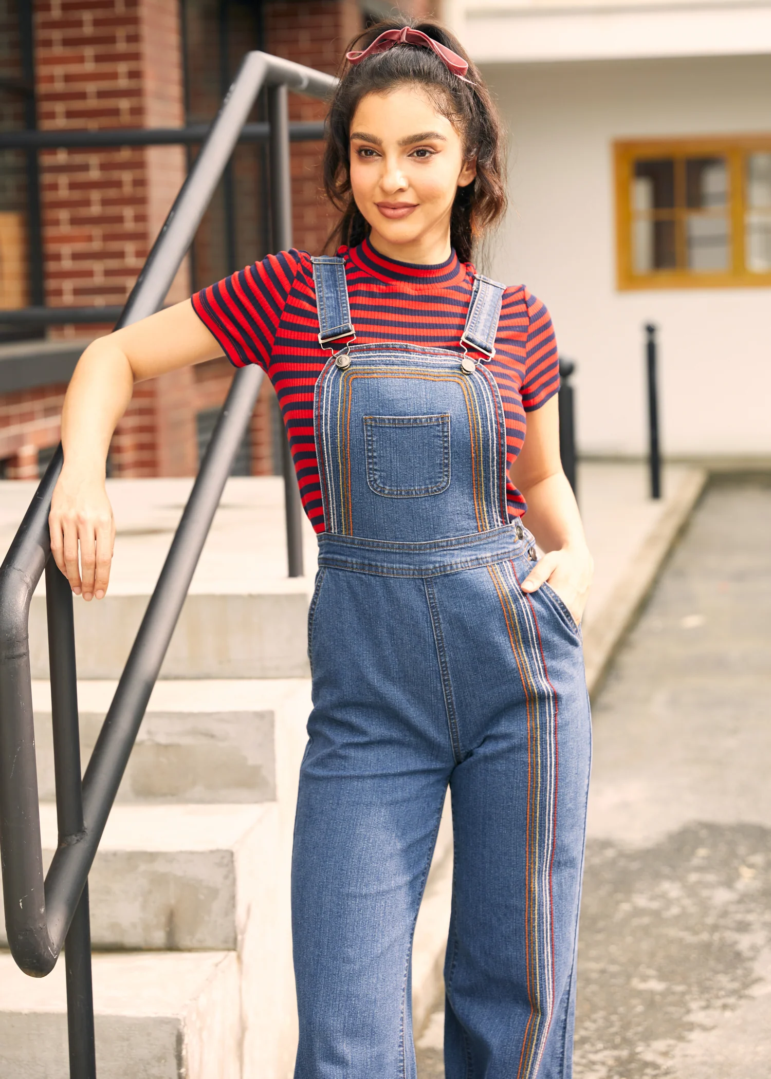 Rainbow With Me Denim Overalls - Image 5