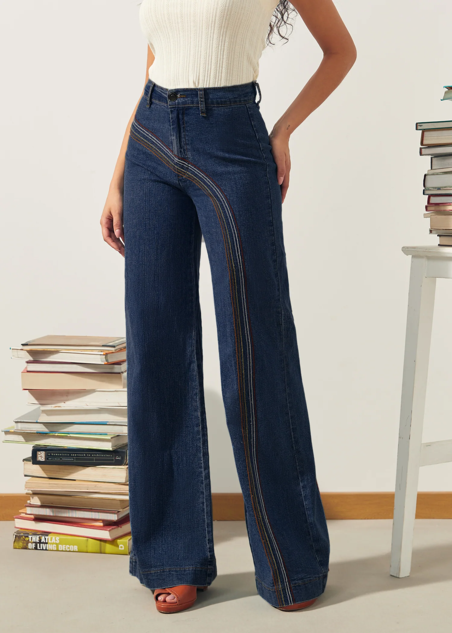 Rainbow With Me Wide-Leg Jeans - Image 4