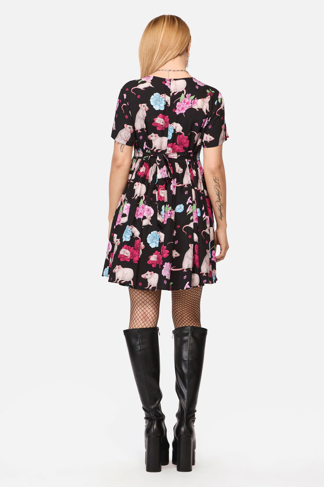 Rat-A-Tat Print Dress - Image 5