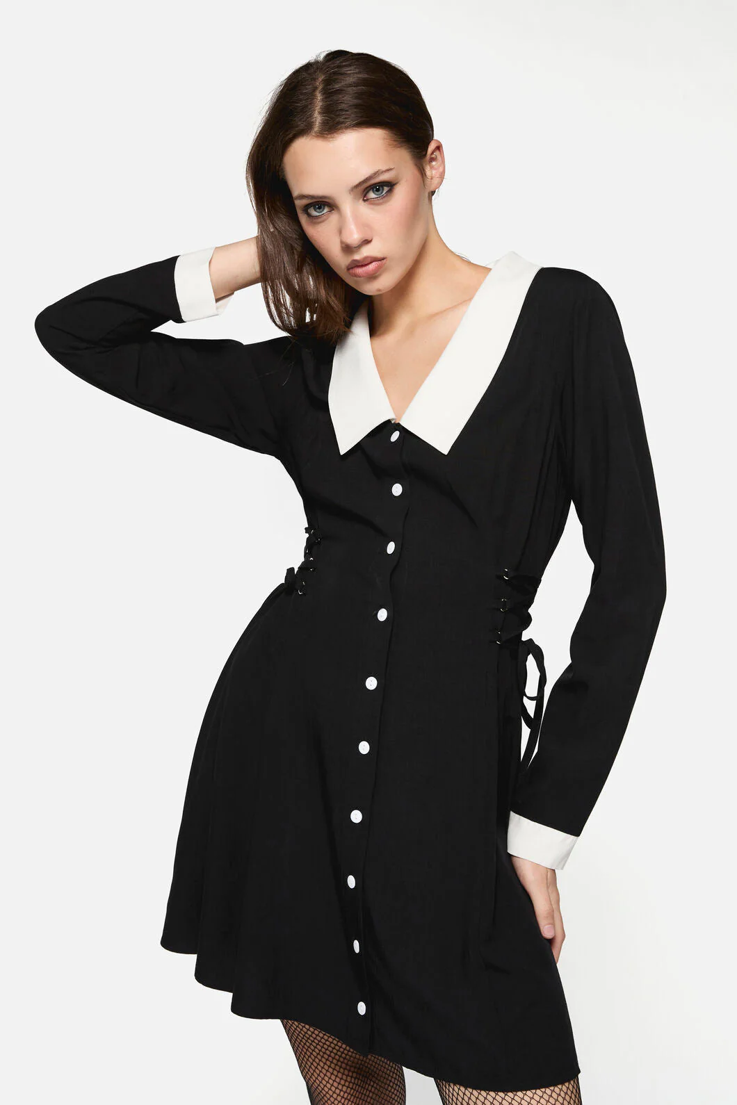 Ready To Rot Long Sleeve Contrast Dress - Image 3