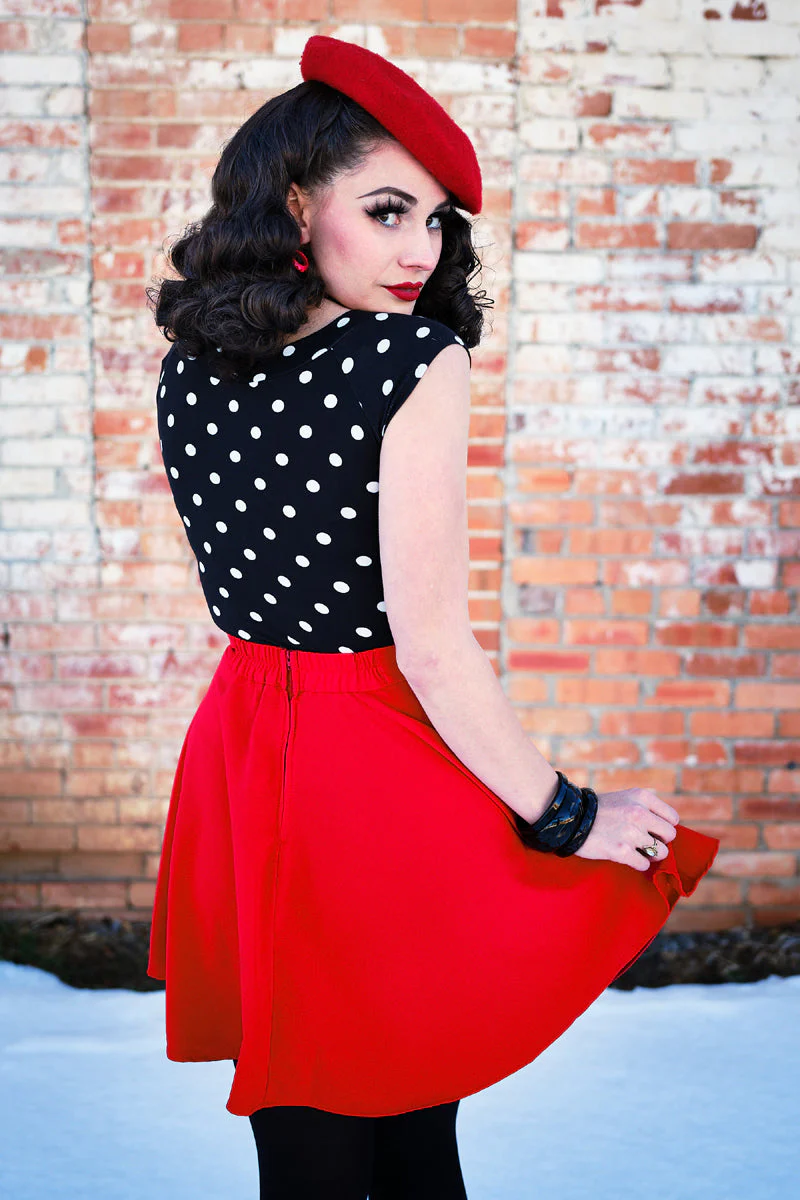 Red Skater Skirt - Image 3