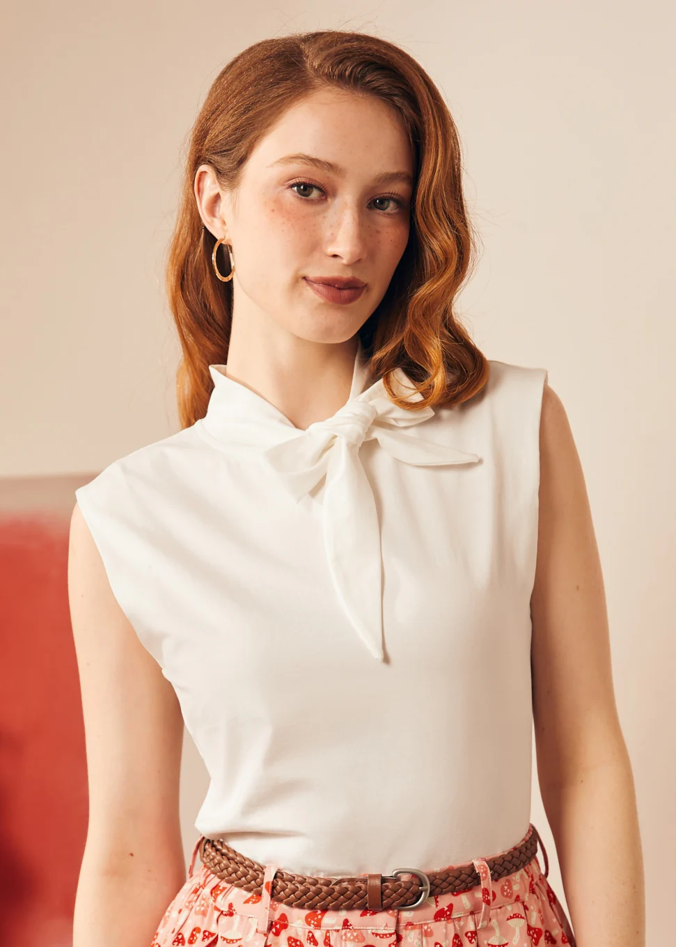 Retro Rendezvous Tie-Neck Top - Image 5