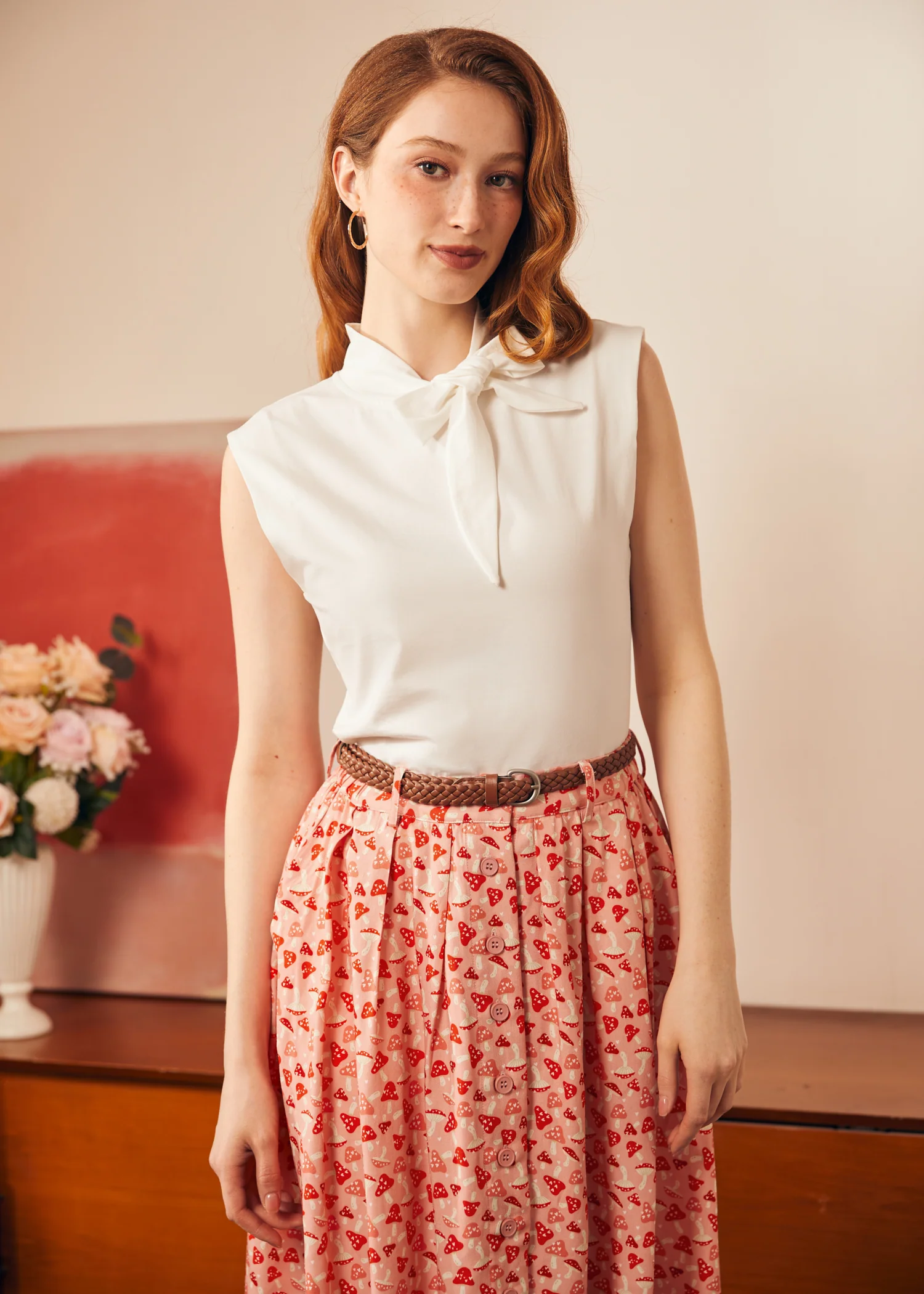 Retro Rendezvous Tie-Neck Top - Image 7