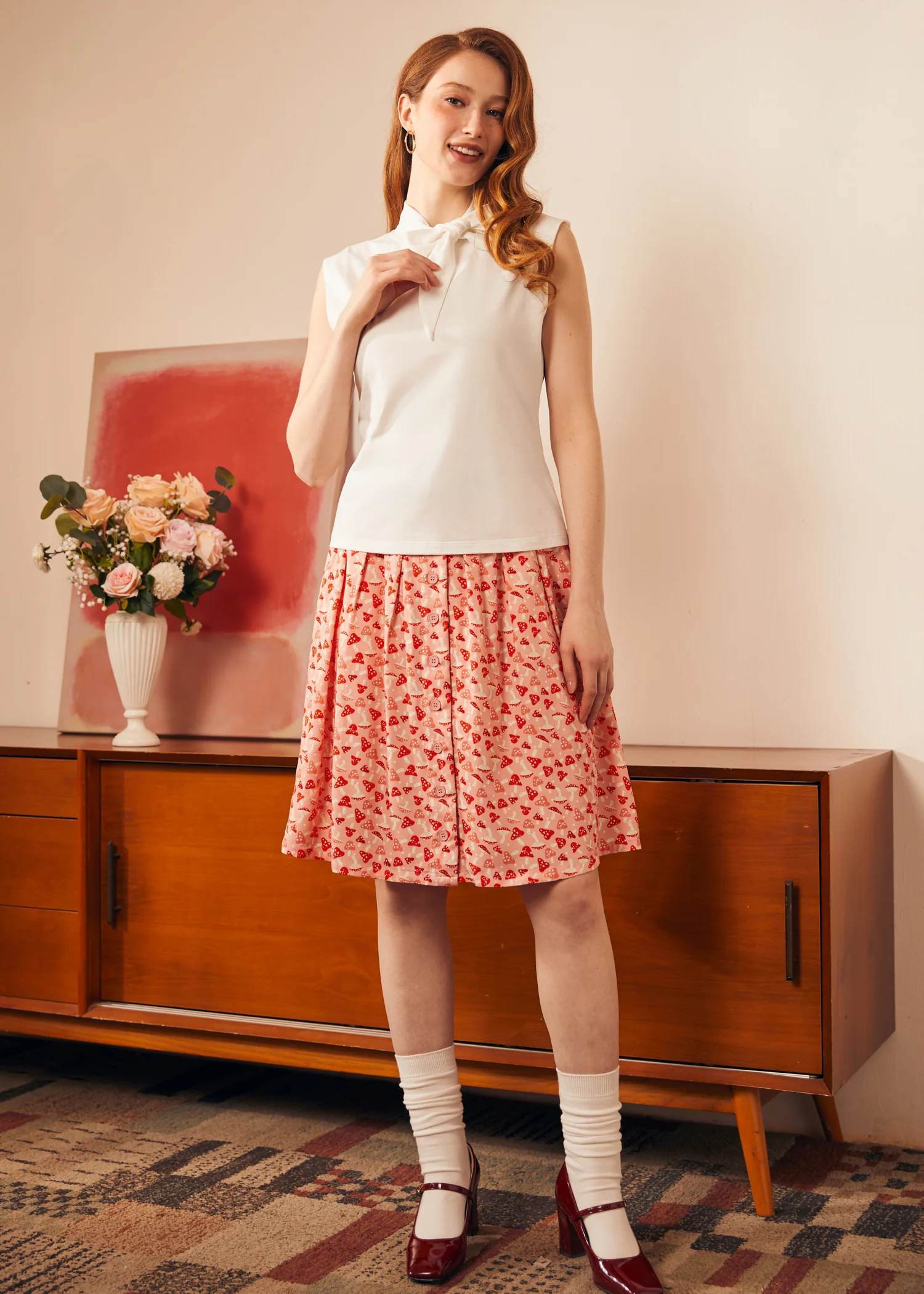 Retro Rendezvous Tie-Neck Top - Image 8