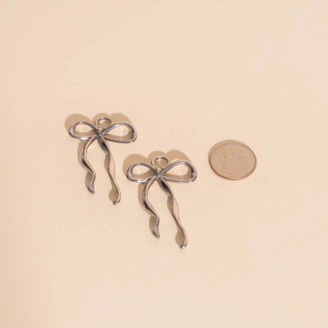 Ribbon Bow Huggie Hoop Charms - Image 10