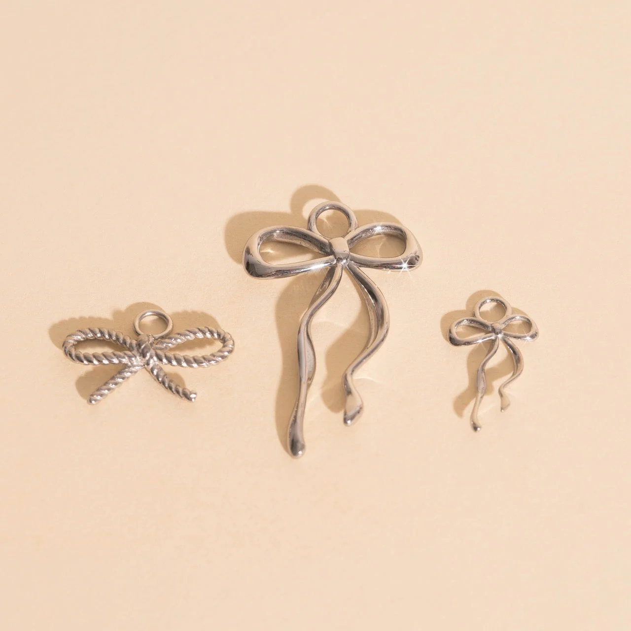 Ribbon Bow Huggie Hoop Charms - Image 12
