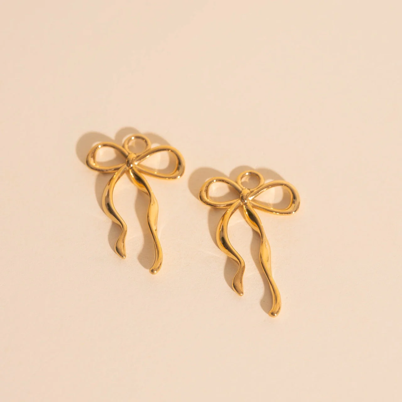 Ribbon Bow Huggie Hoop Charms - Image 2