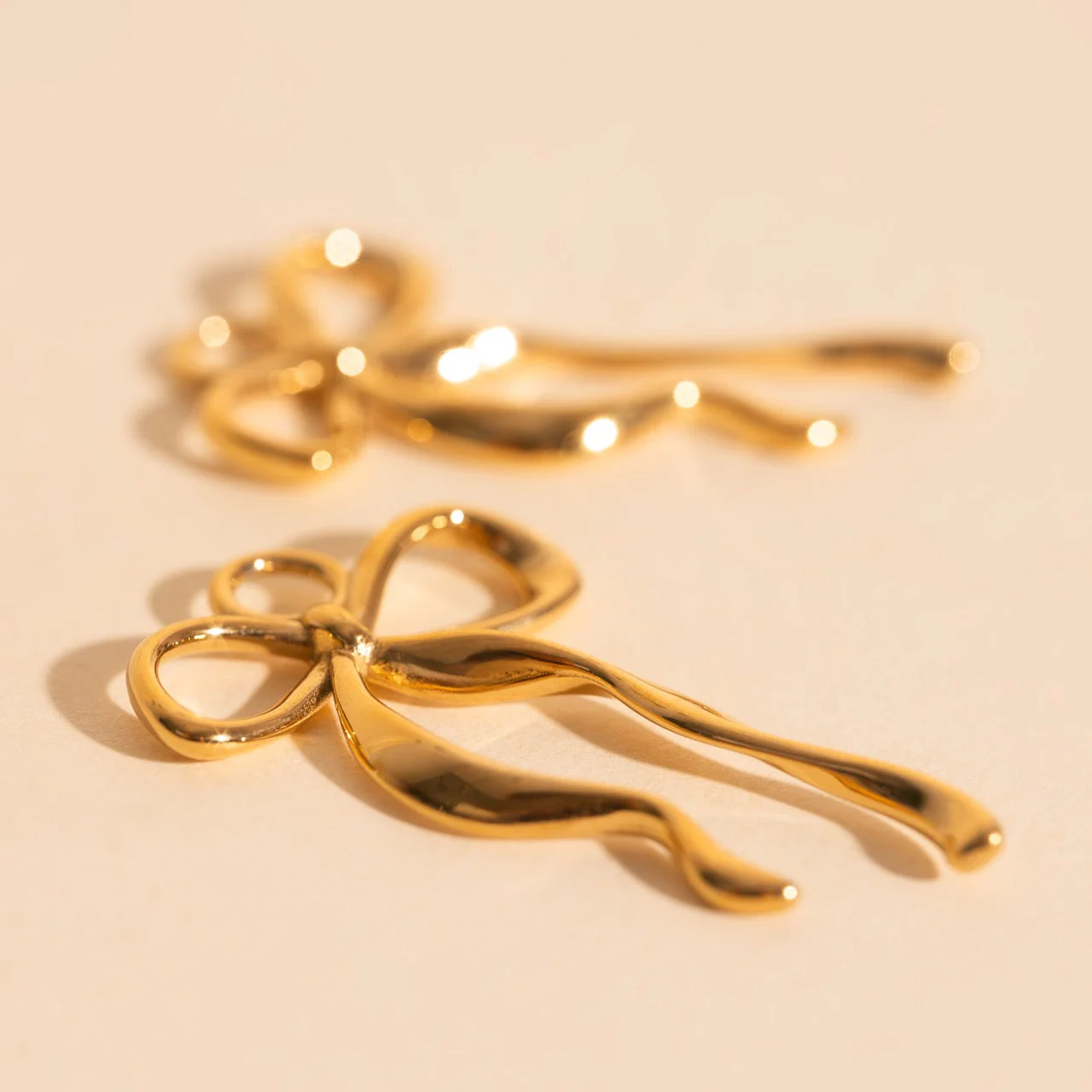 Ribbon Bow Huggie Hoop Charms - Image 5