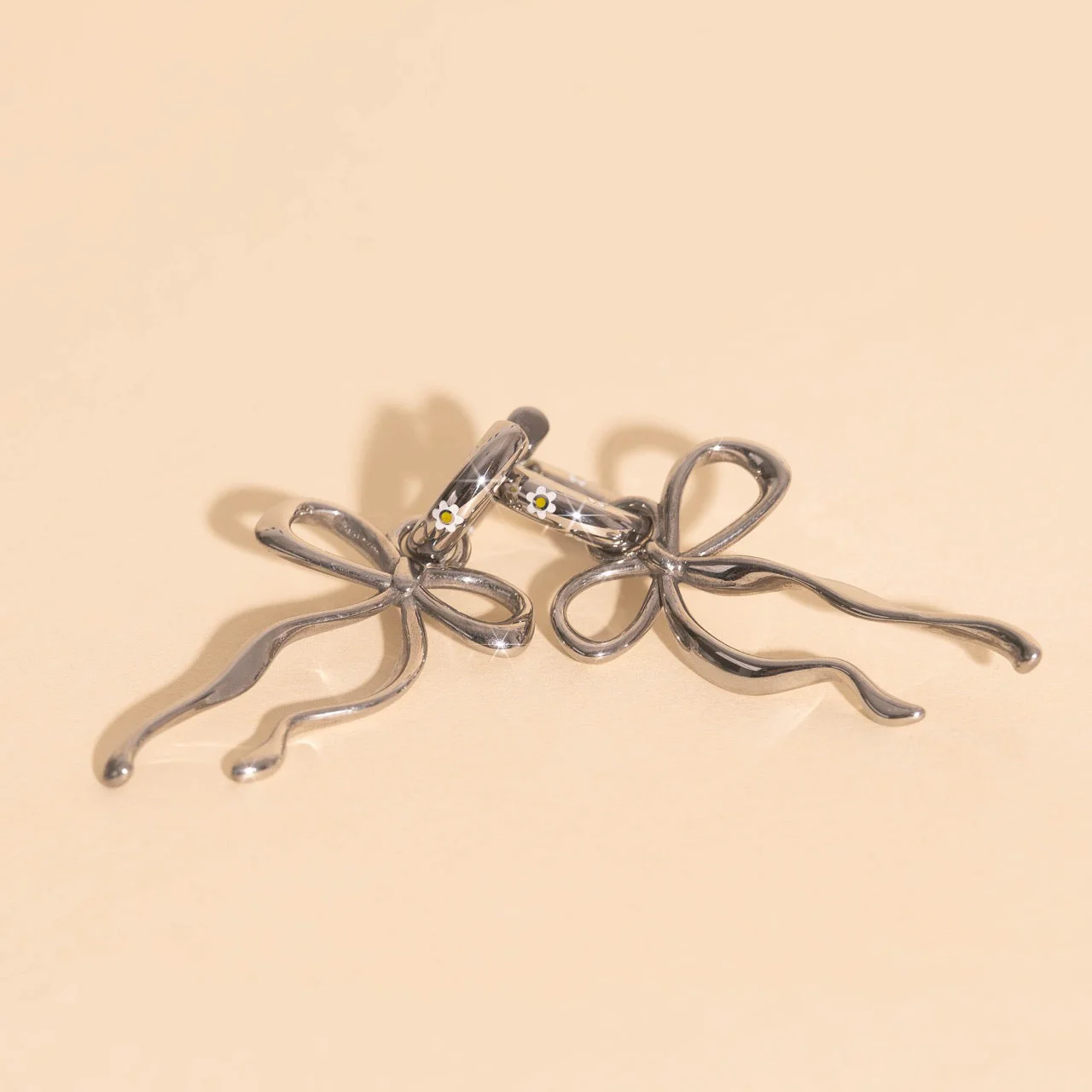 Ribbon Bow Huggie Hoop Charms - Image 7