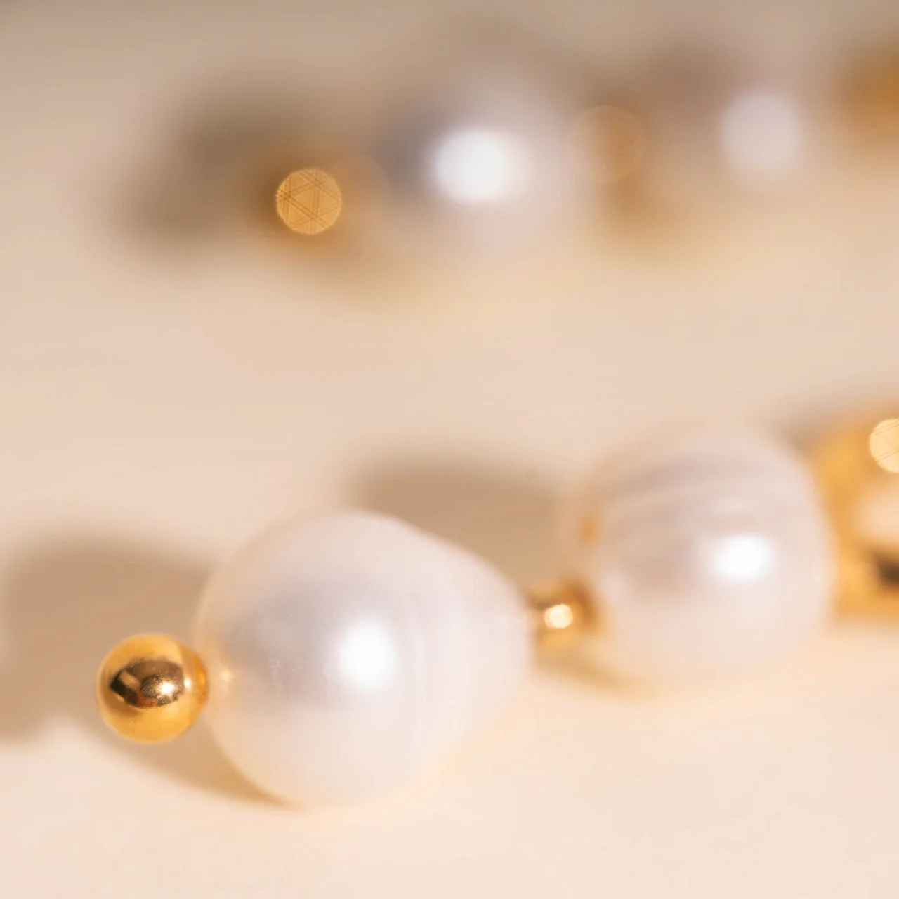 Ripple Pearl Huggie Hoop Charms - Image 3