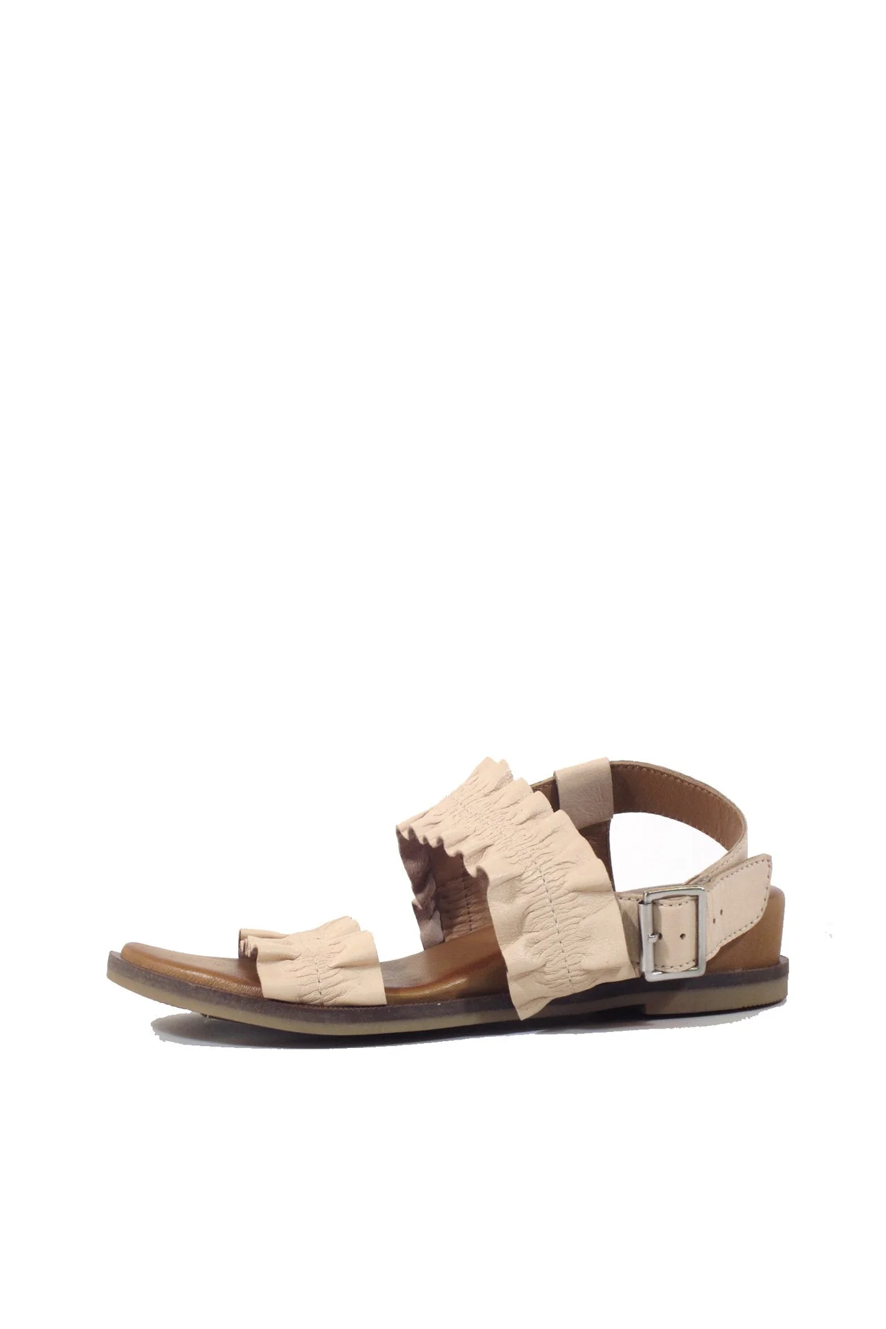 Roche Ruched Leather Sandals - Image 11