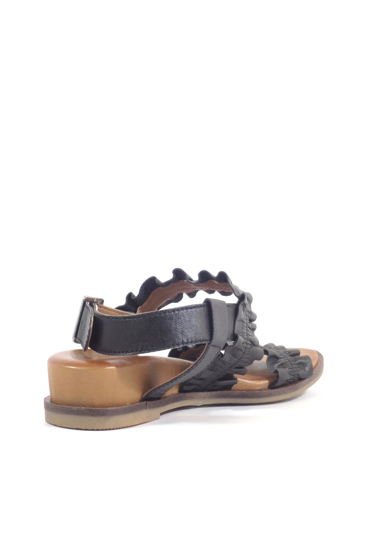 Roche Ruched Leather Sandals - Image 7
