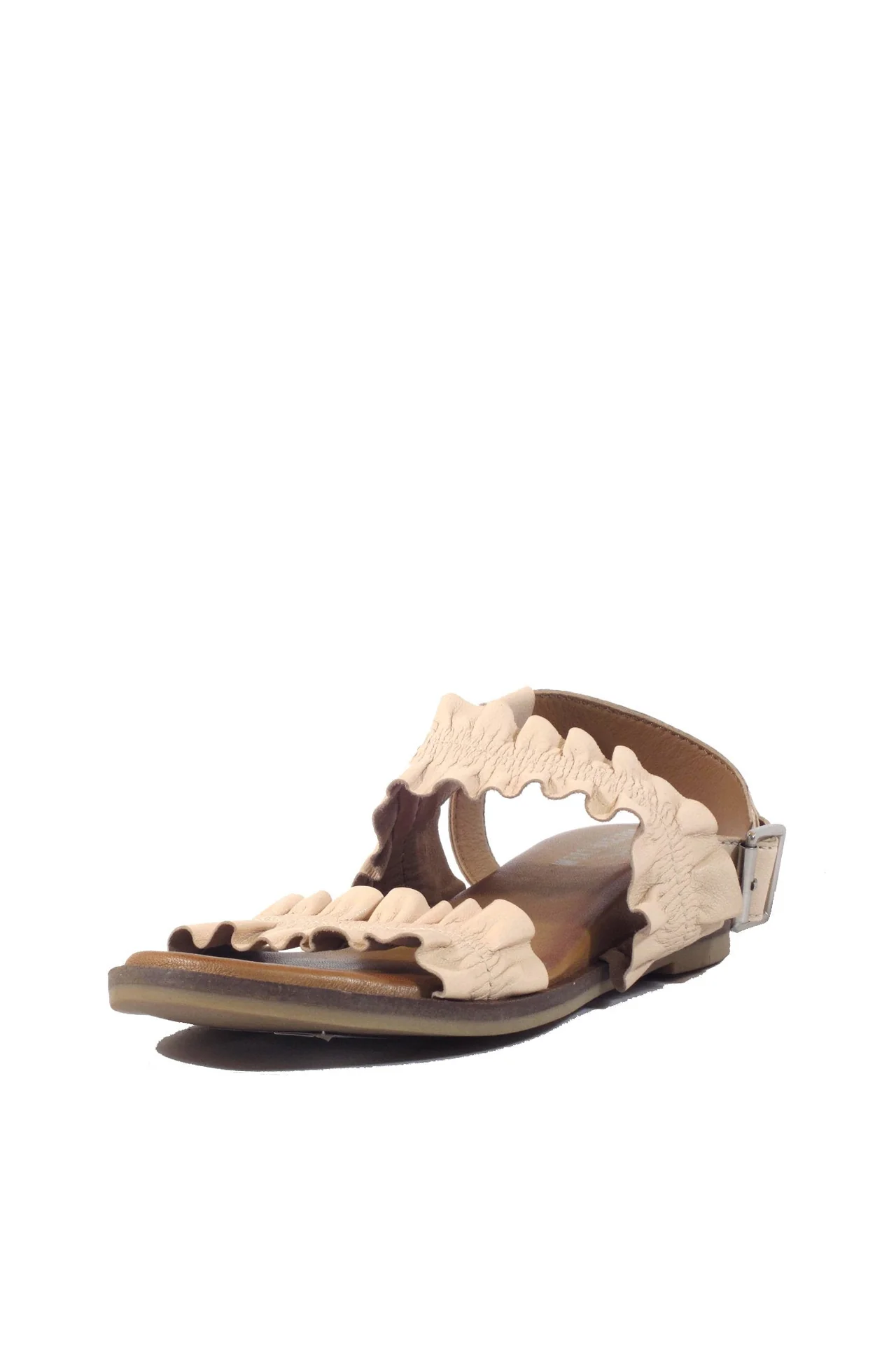 Roche Ruched Leather Sandals - Image 9