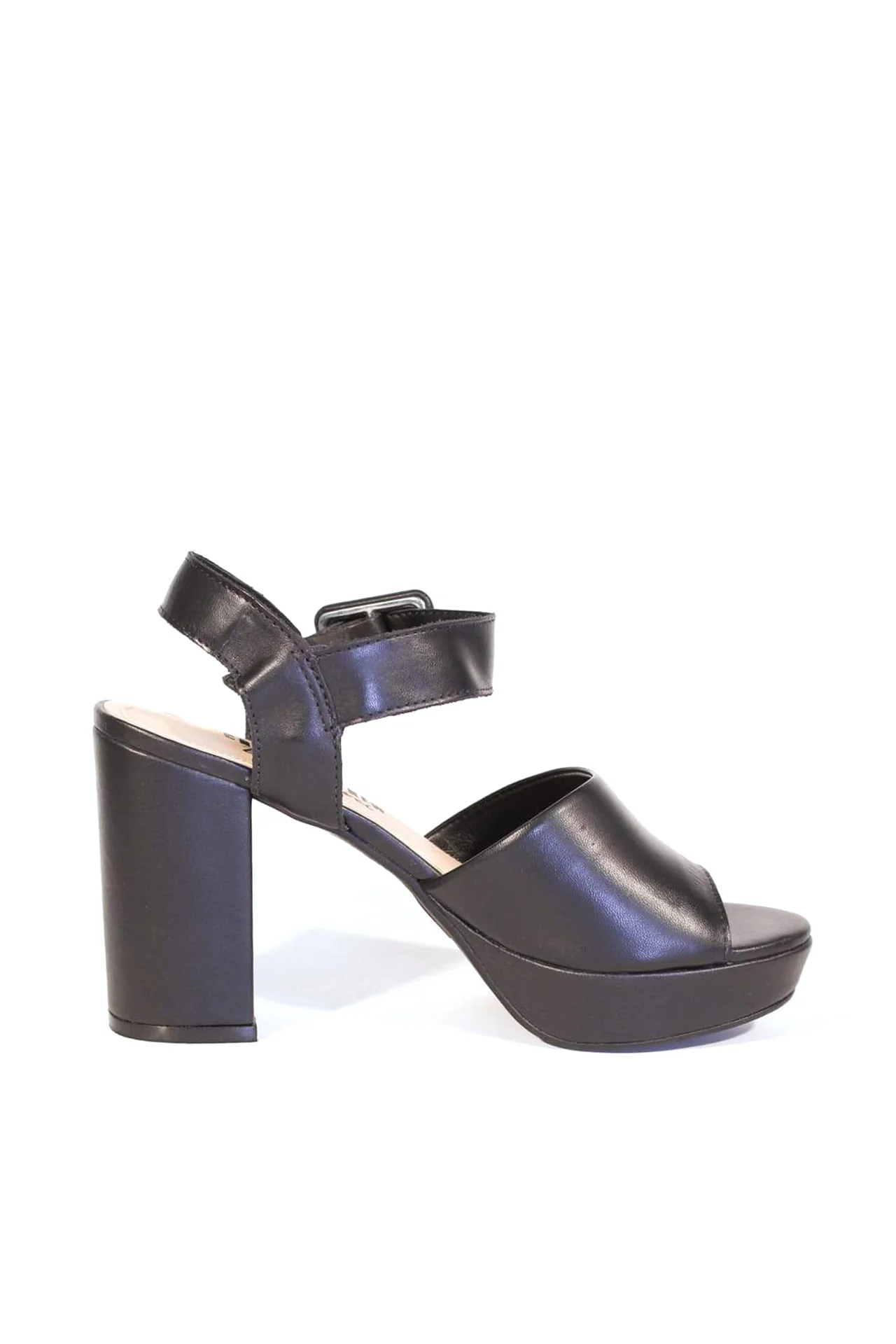 Rose Leather Platform Heels - Image 3