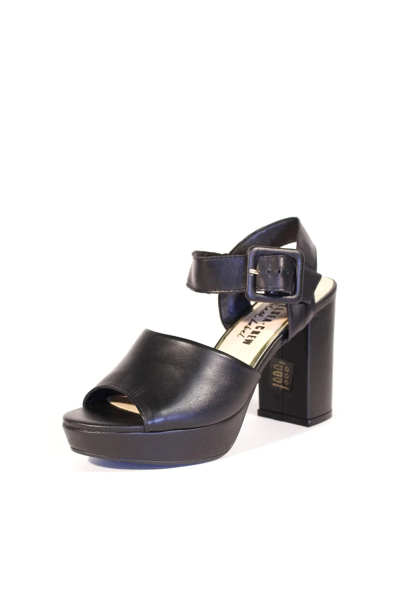 Rose Leather Platform Heels - Image 4