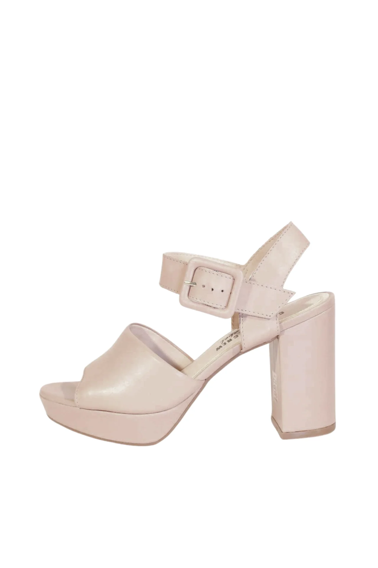 Rose Leather Platform Heels - Image 9