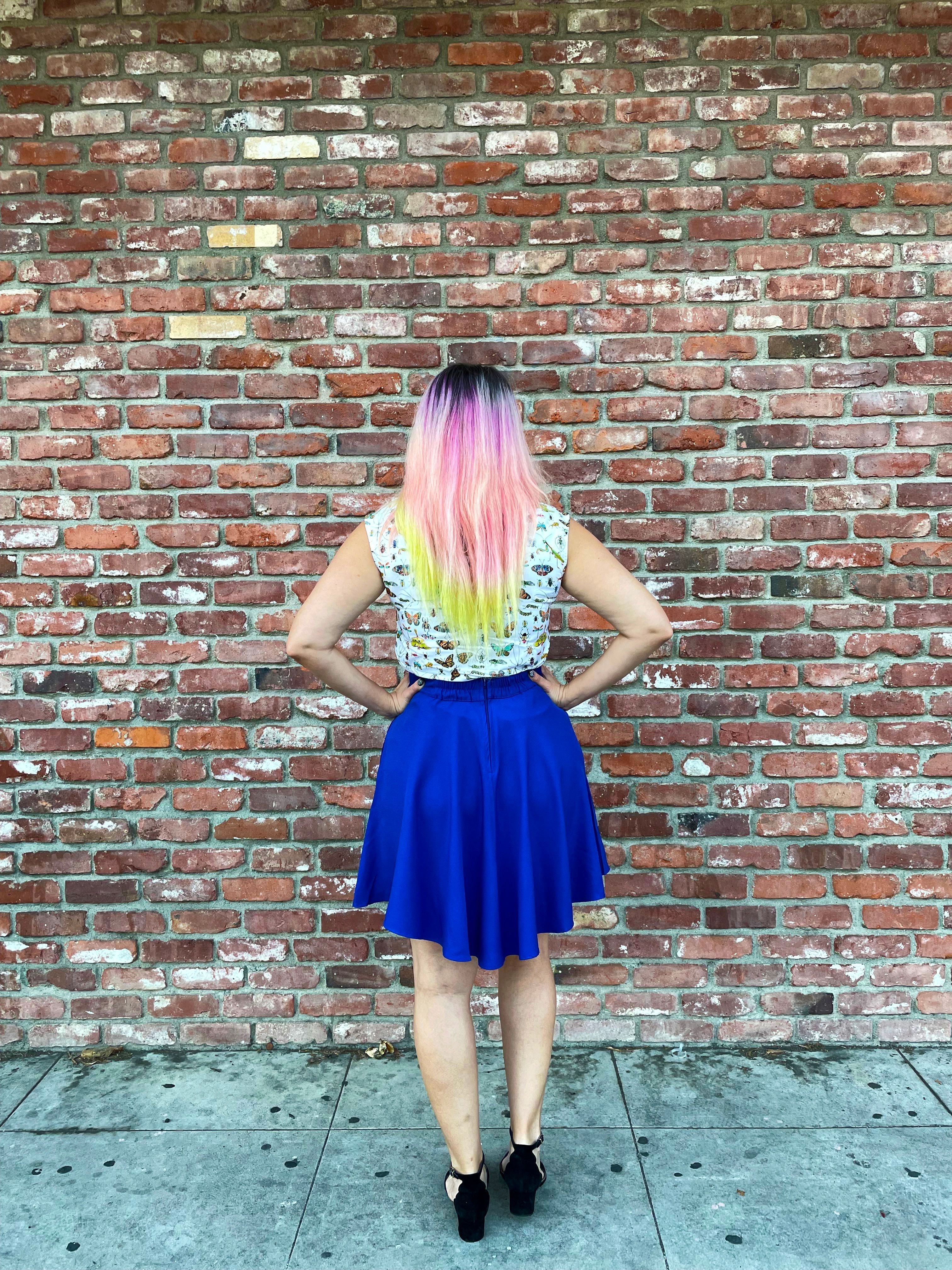 Royal Blue Skater Skirt - Image 4