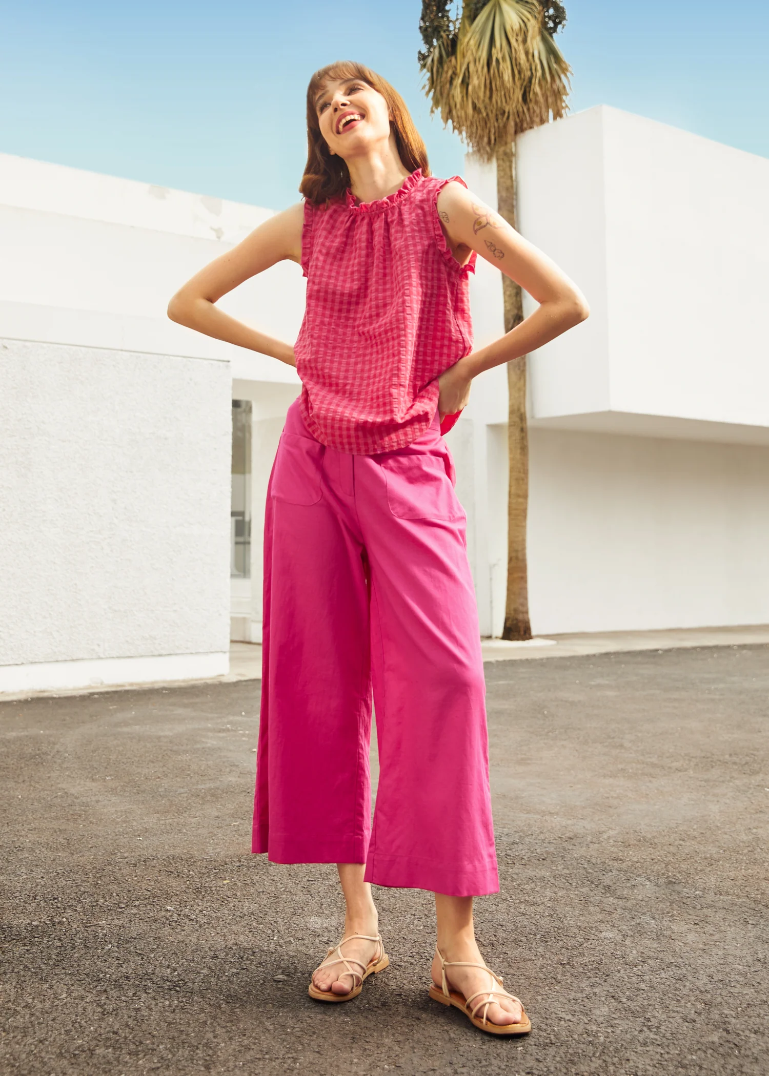 Raspberry Ruffle Blouse (Final Sale) - Image 3