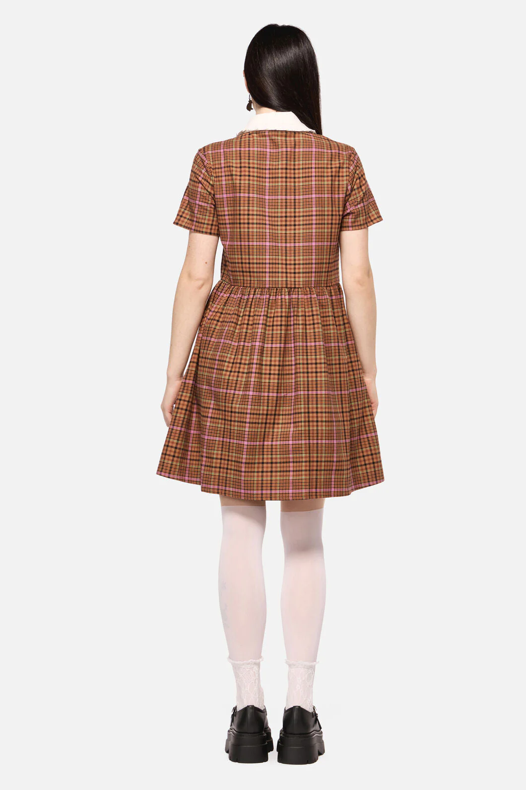 Rustic Check Collar Dress - Image 6