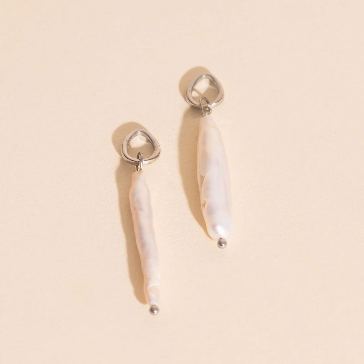 Sailor's Pearl Huggie Hoop Charms