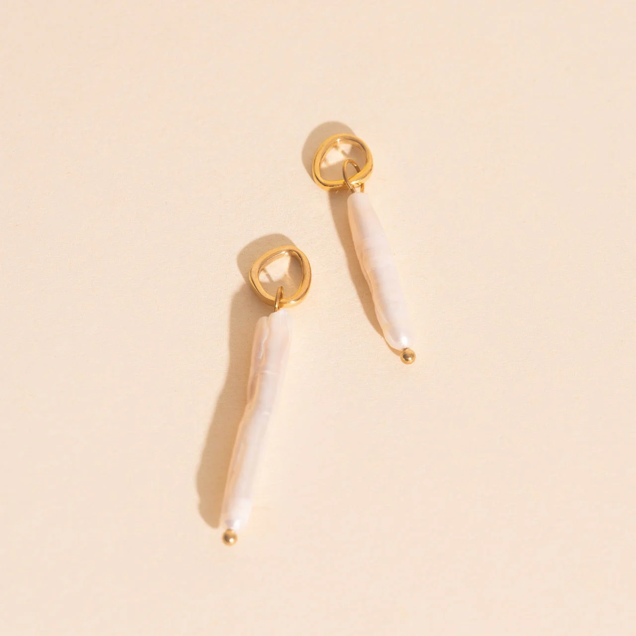 Sailor's Pearl Huggie Hoop Charms - Image 4