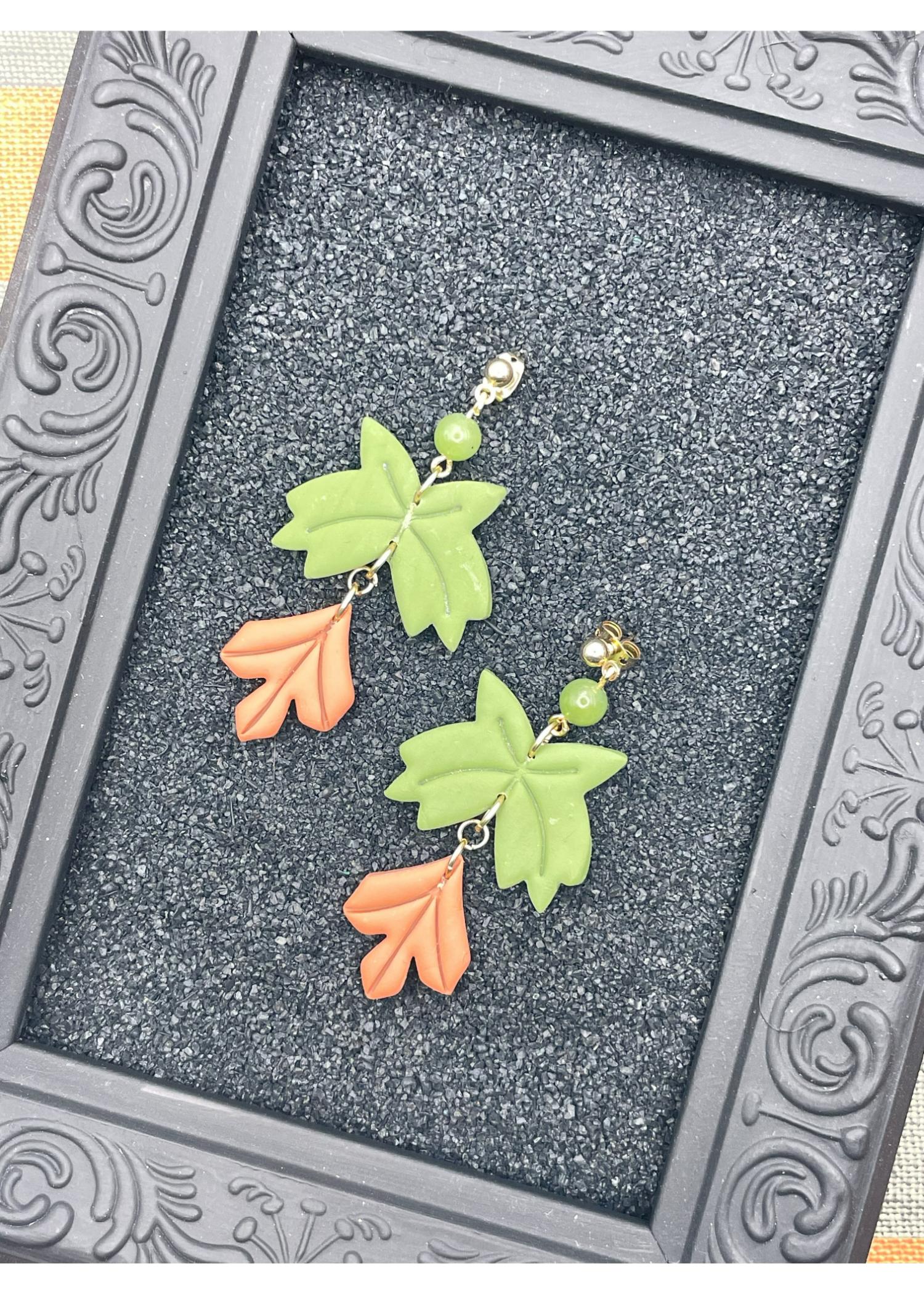 Salem Fall Leaves Dangle Earrings - Image 3