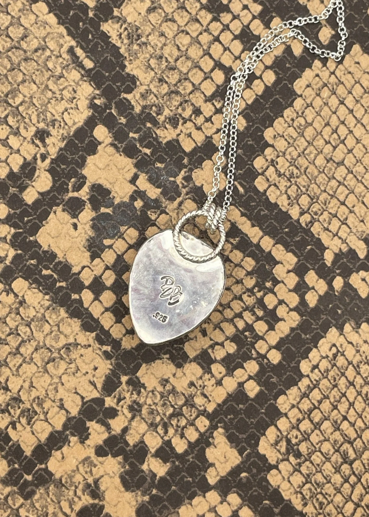 Sterling Silver Scorpion Heart Necklace - Image 2