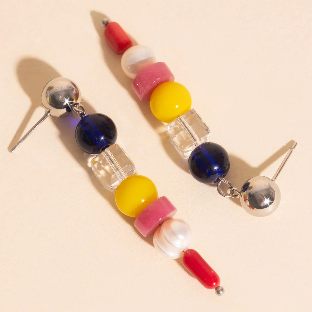 Sea Glass Dangle Stud Earrings - Image 5