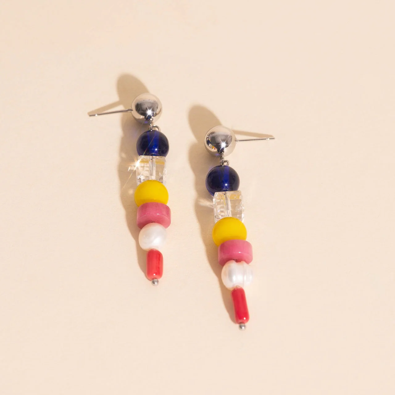 Sea Glass Dangle Stud Earrings - Image 7