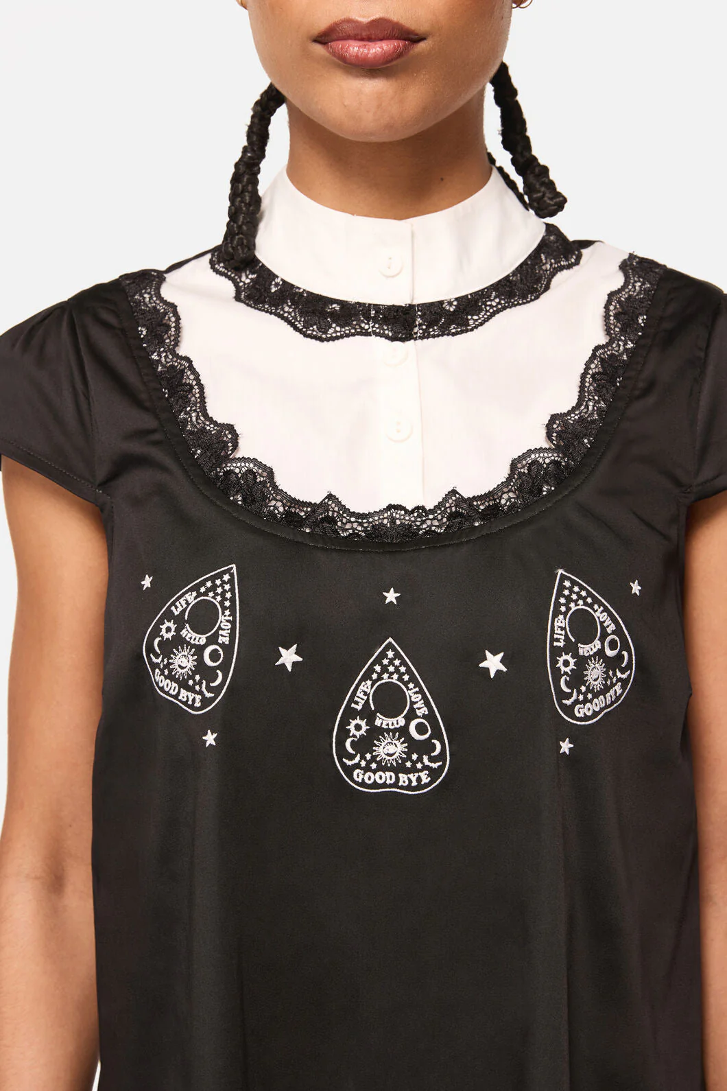 Seance Contrast Goth Mini Dress - Image 2