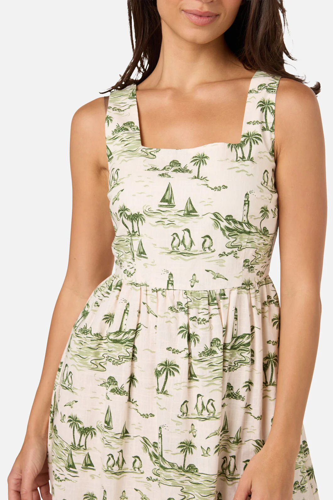 Seaside Toile Midi Dress - Image 2