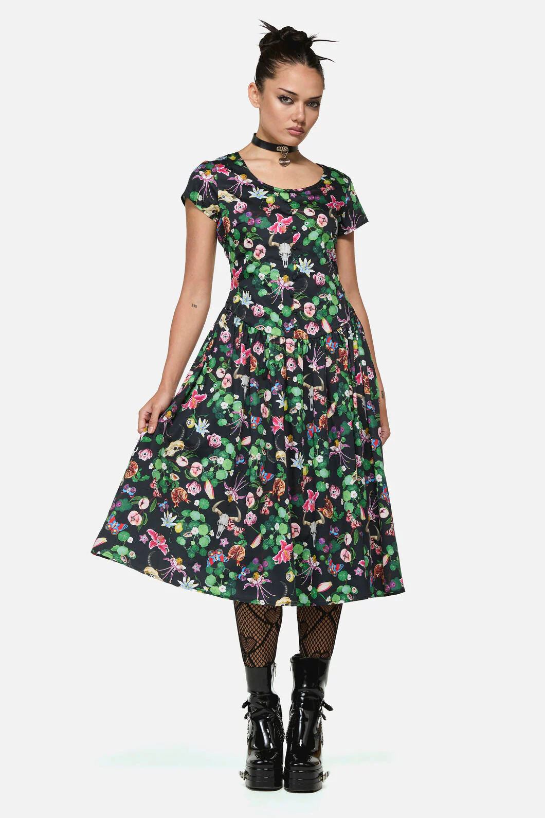 See No Evil Print Midi Dress - Image 3