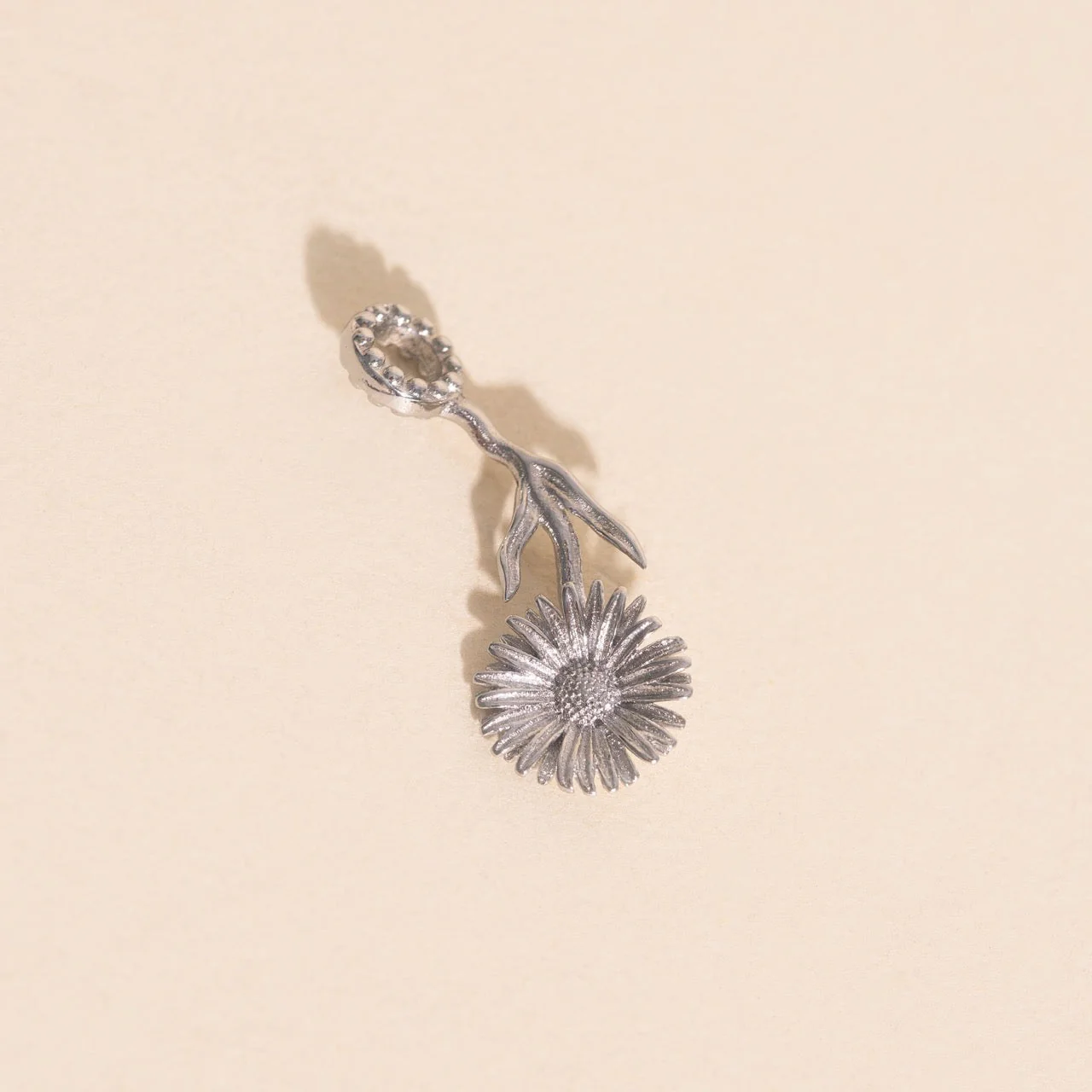 September Aster Birth Flower Necklace Charm