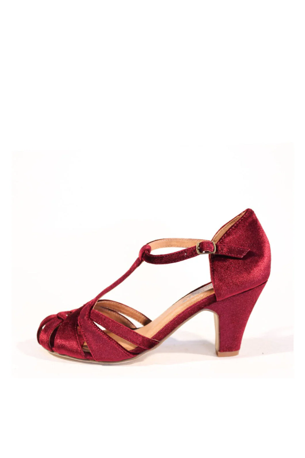 Sergi Velvet T-Strap Heels - Image 10