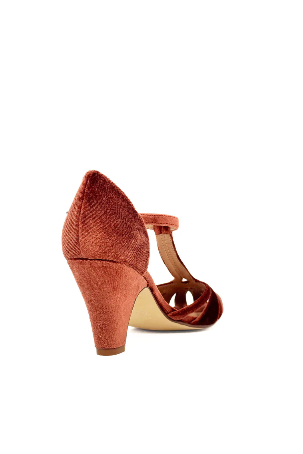 Sergi Velvet T-Strap Heels - Image 15