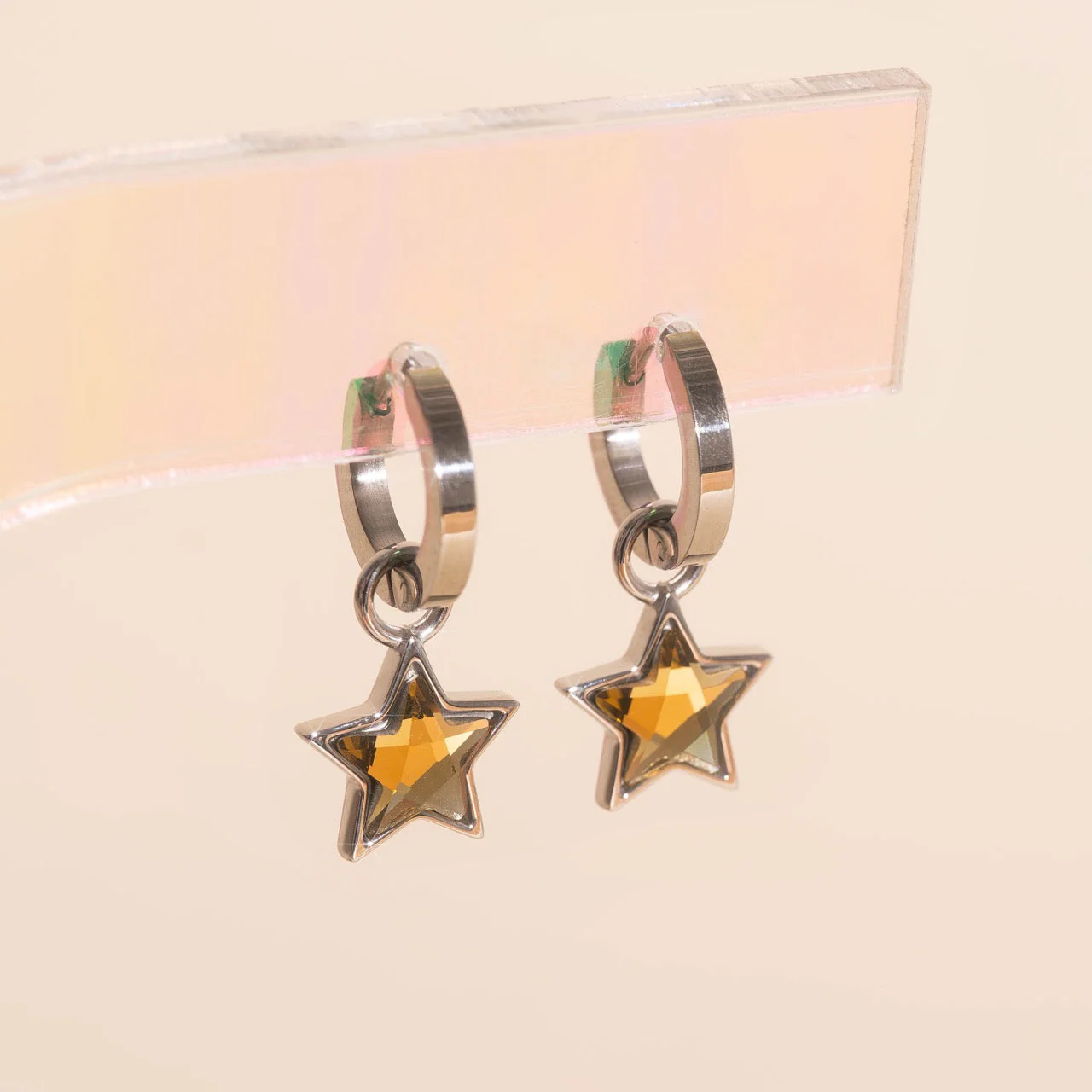 Shiny Star Huggie Hoop Charms - Image 7