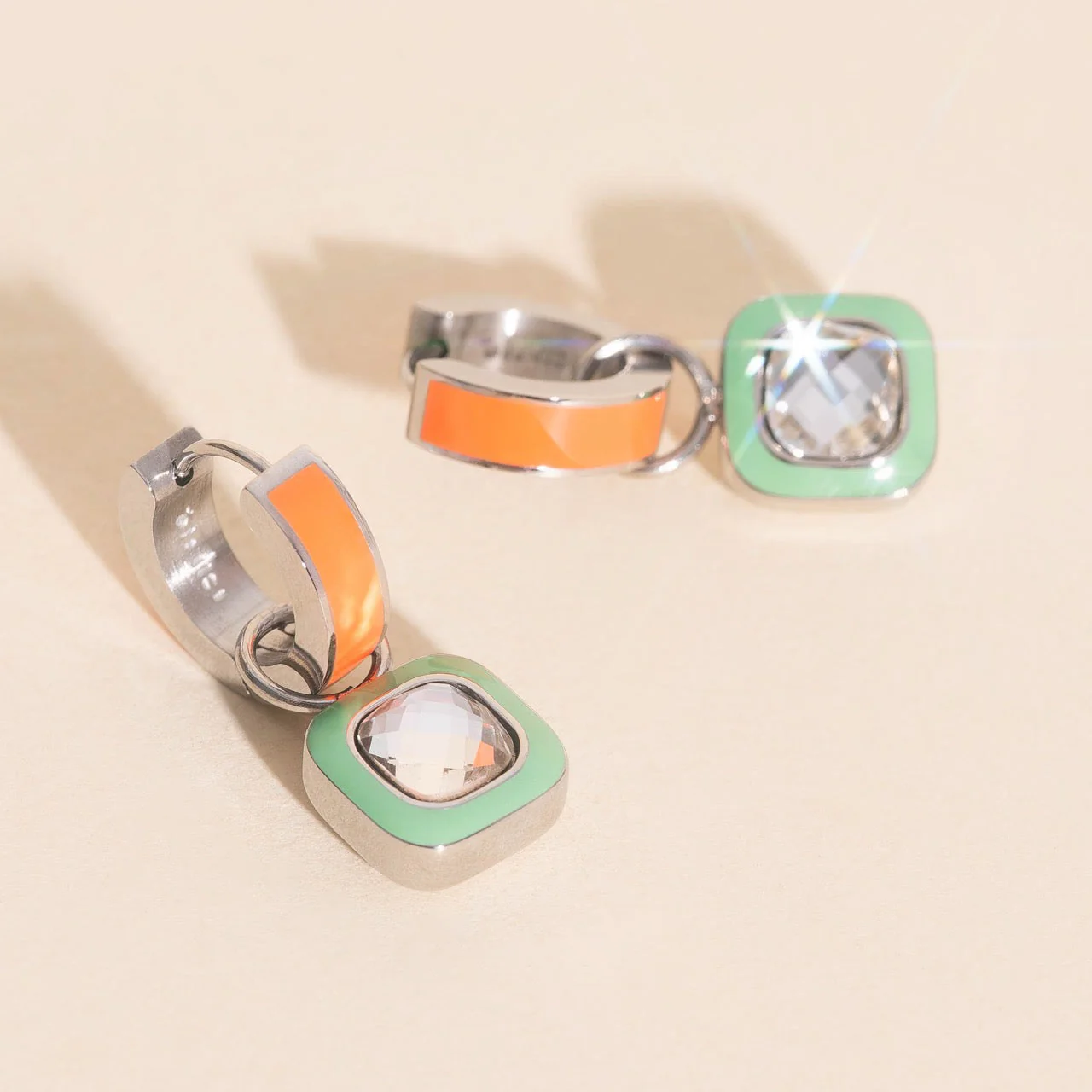Showgirl Chunky Huggie Hoop Charm - Image 5